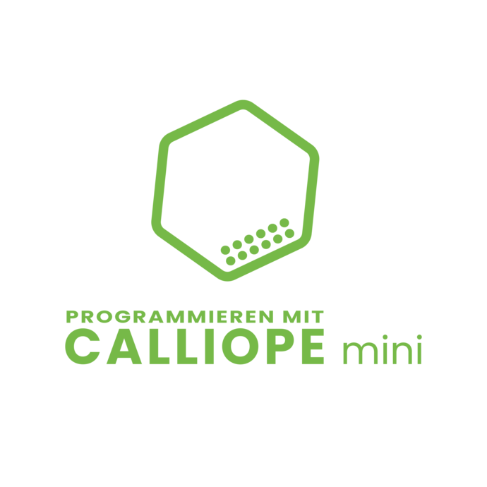 Logo mit dem Text »Programmieren mit Calliope mini«