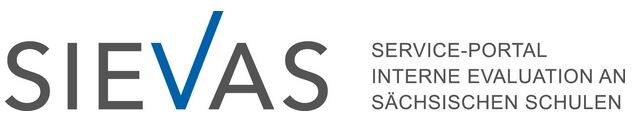Schriftzug: SIEVAS Service-Portal interne Evaluation an sächsischen Schulen