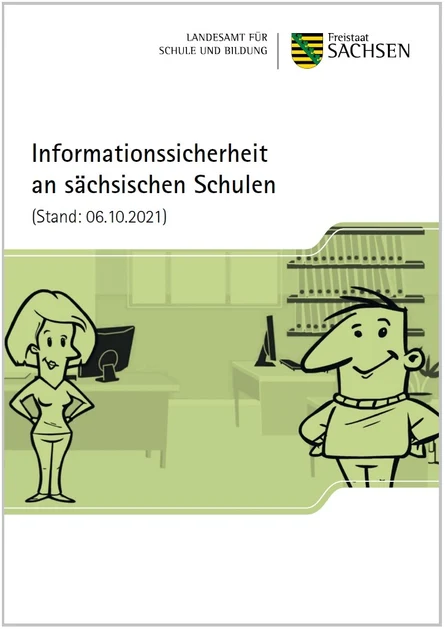 Titelbild der Broschüre »Informationssicherheit an sächsischen Schulen«