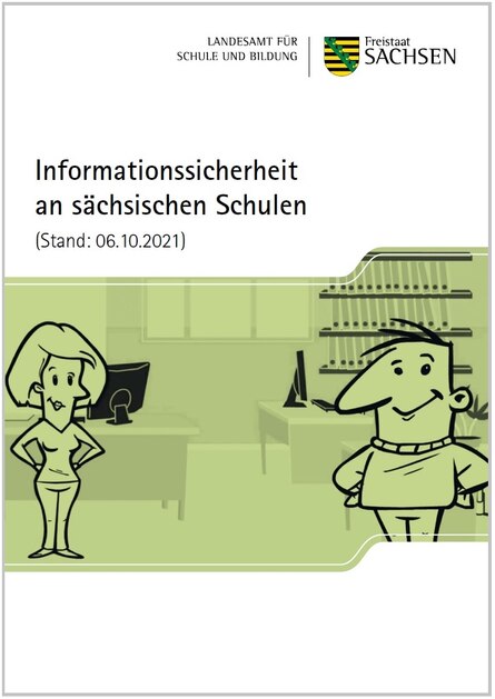 Titelbild der Broschüre »Informationssicherheit an sächsischen Schulen«