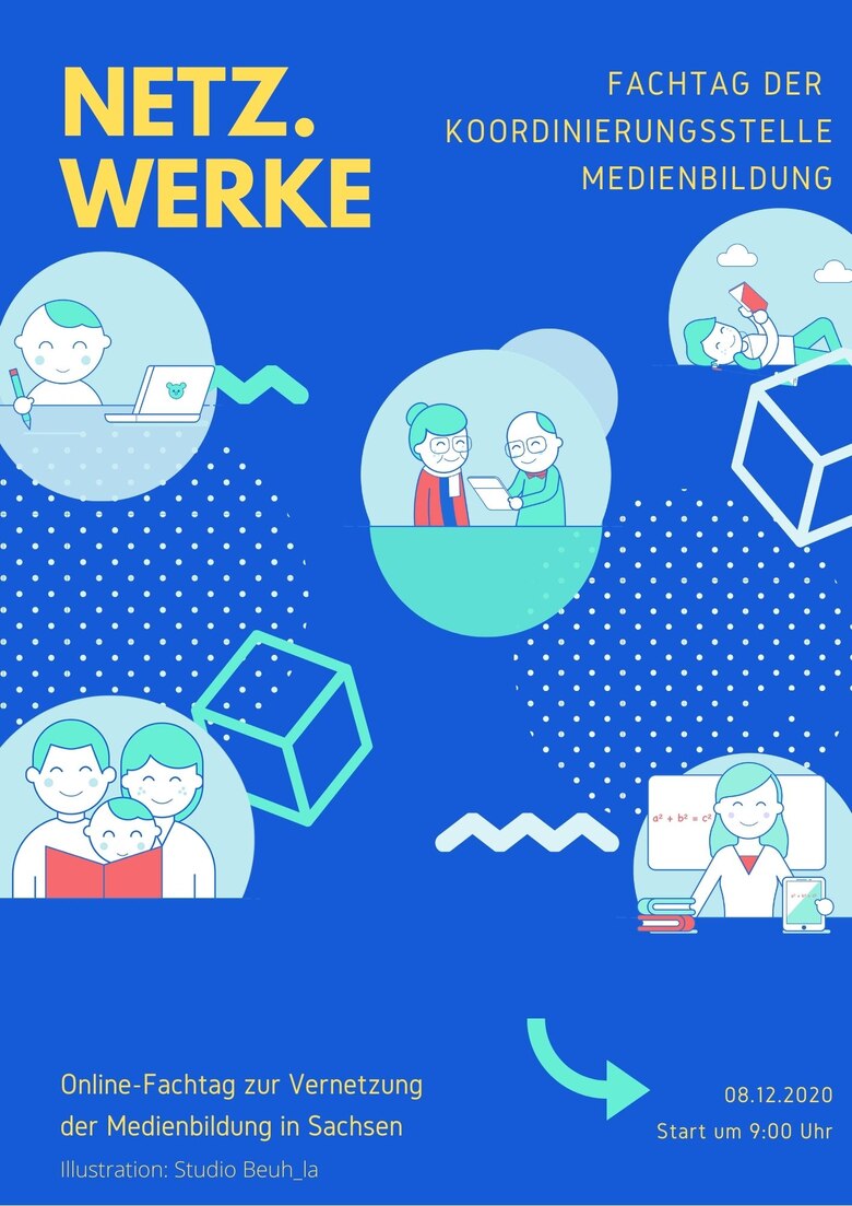 Illustration vom Flyer für den Fachtag der Koordinierungsstelle Medienbildung