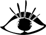 Illustration von einem Kopf in einem Auge