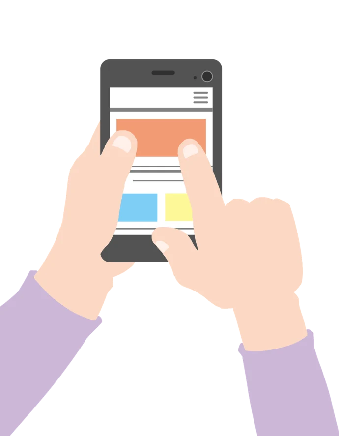 Illustration von einem Chat auf einem Smartphone